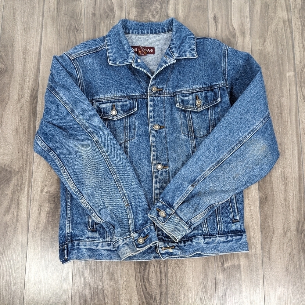 Vintage Nevada Grunge Denim Jean Jacket Small Cotton